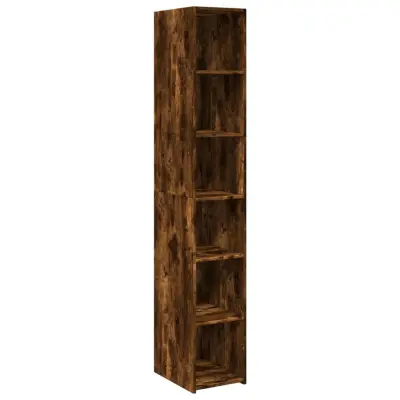 vidaXL Visoka omara dimljeni hrast 30x41x185 cm inženirski les