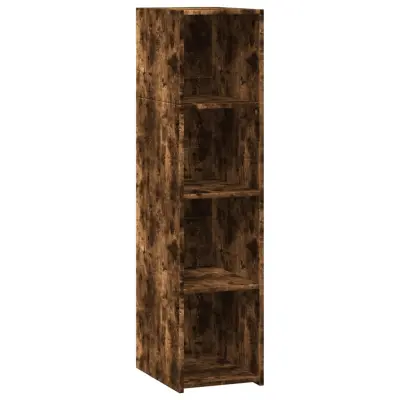 vidaXL Visoka omara dimljeni hrast 30x41x124 cm inženirski les