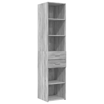 vidaXL Visoka omara siva sonoma 40x42,5x185 cm inženirski les