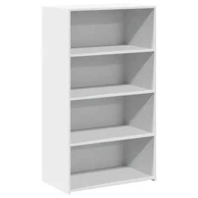 vidaXL Visoka omara bela 70x41x124 cm inženirski les