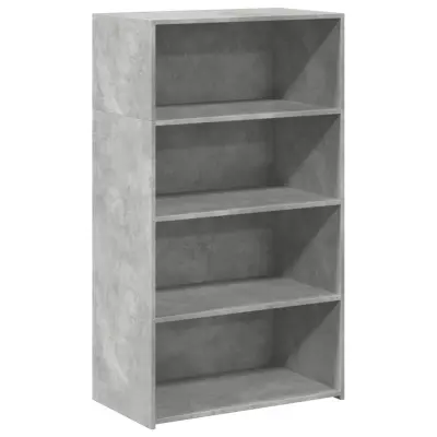 vidaXL Visoka omara betonsko siva 70x41x124 cm inženirski les