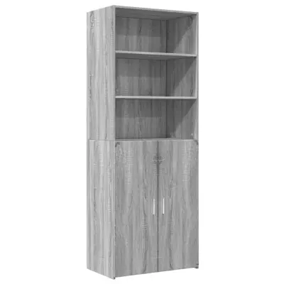vidaXL Visoka omara siva sonoma 70x42,5x185 cm inženirski les