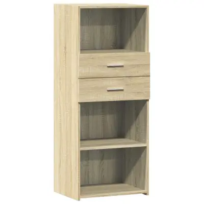 vidaXL Visoka omara sonoma hrast 50x42,5x124 cm inženirski les