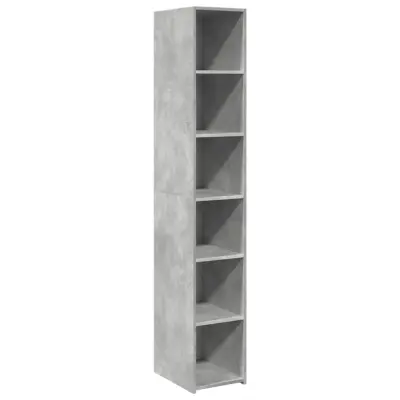 vidaXL Visoka omara betonsko siva 30x41x185 cm inženirski les