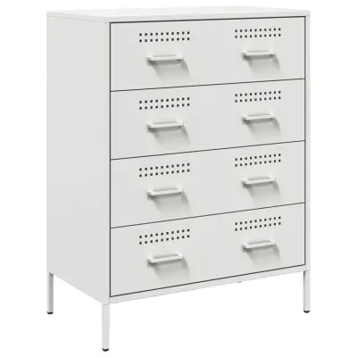 vidaXL Komoda bela 68x39x89 cm jeklo