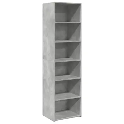 vidaXL Visoka omara betonsko siva 50x41x185 cm inženirski les