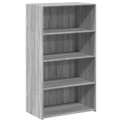 vidaXL Visoka omara siva sonoma 70x41x124 cm inženirski les
