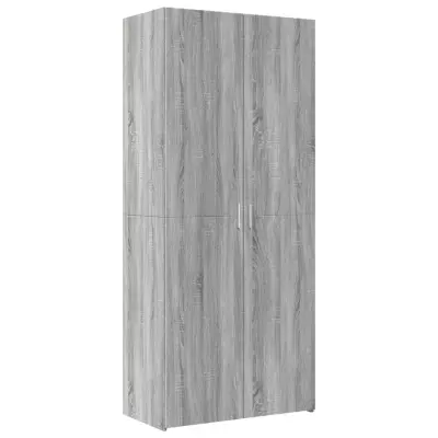 vidaXL Visoka omara siva sonoma 80x42,5x185 cm inženirski les