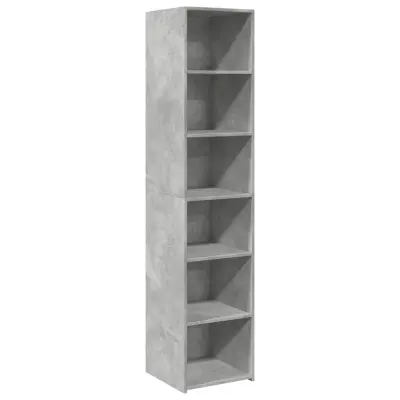 vidaXL Visoka omara betonsko siva 40x41x185 cm inženirski les