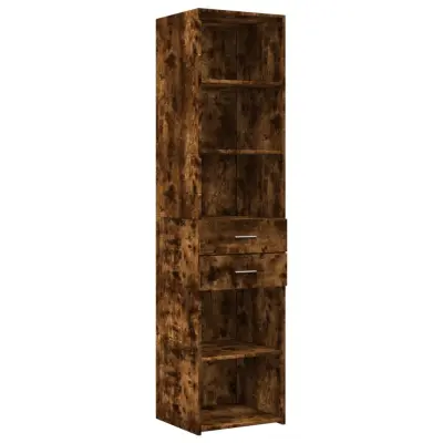 vidaXL Visoka omara dimljeni hrast 45x42,5x185 cm inženirski les