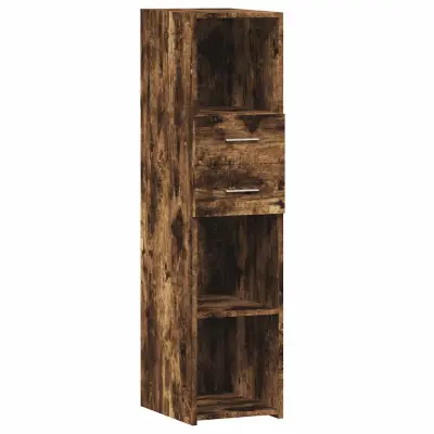 vidaXL Visoka omara dimljeni hrast 30x42,5x124 cm inženirski les