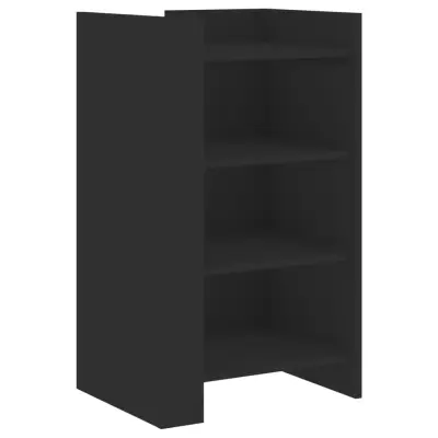 vidaXL Komoda črna 45x35x75 cm inženirski les