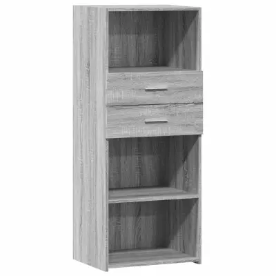 vidaXL Visoka omara siva sonoma 50x42,5x124 cm inženirski les