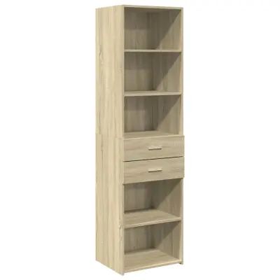 vidaXL Visoka omara sonoma hrast 50x42,5x185 cm inženirski les