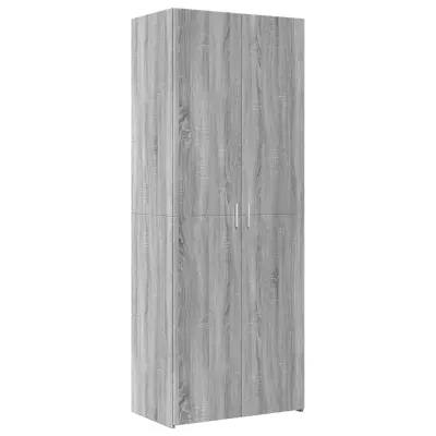 vidaXL Visoka omara siva sonoma 70x42,5x185 cm inženirski les