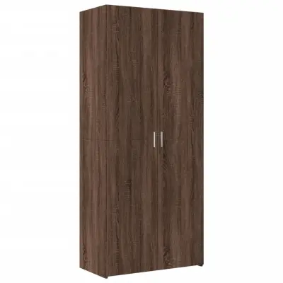 vidaXL Visoka omara rjavi hrast 80x42,5x185 cm inženirski les
