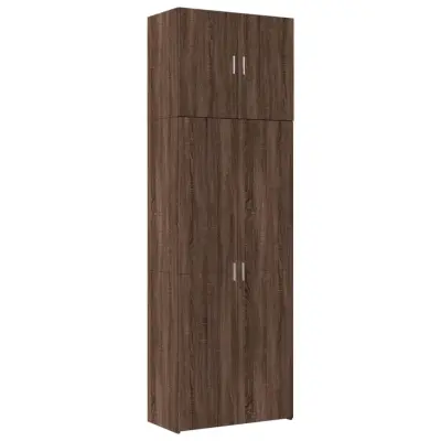 vidaXL Visoka omara rjavi hrast 80x42,5x249 cm inženirski les