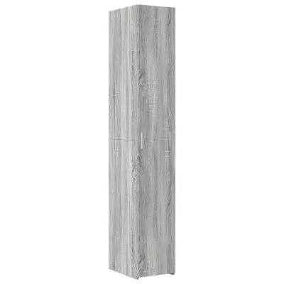 vidaXL Visoka omara siva sonoma 30x42,5x185 cm inženirski les