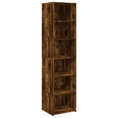 vidaXL Visoka omara dimljen hrast 45x41x185 cm inženirski les