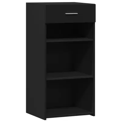 vidaXL Komoda črna 45x42,5x93 cm inženirski les