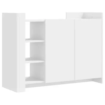 vidaXL Komoda bela 100x35x75 cm inženirski les