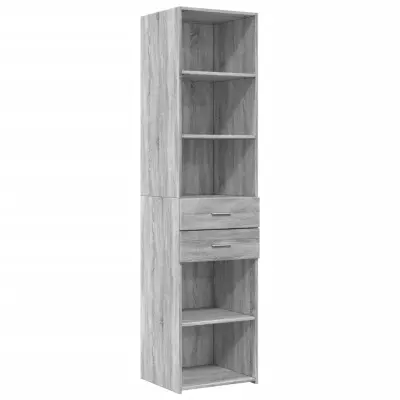 vidaXL Visoka omara siva sonoma 45x42,5x185 cm inženirski les
