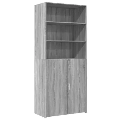 vidaXL Visoka omara siva sonoma 80x42,5x185 cm inženirski les