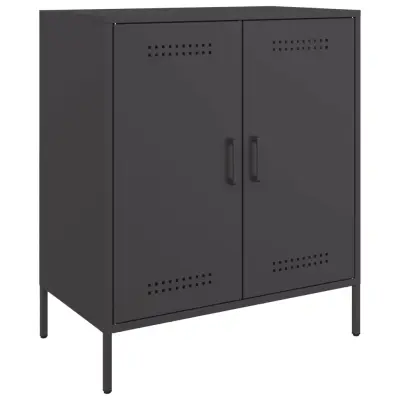 vidaXL Komoda črna 68x39x79 cm jeklo