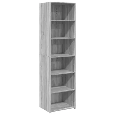 vidaXL Visoka omara siva sonoma 50x41x185 cm inženirski les