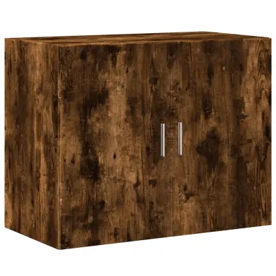 vidaXL Stenska omarica dimljeni hrast 80x42,5x64 cm inženirski les