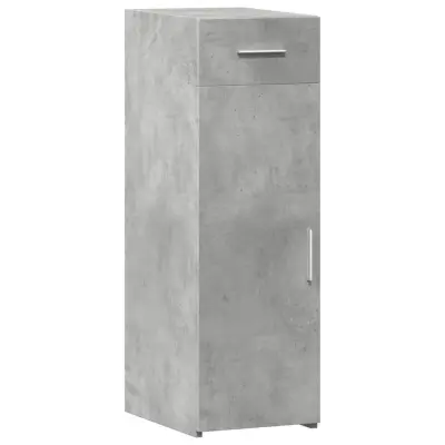 vidaXL Komoda betonsko siva 30x42,5x93 cm inženirski les