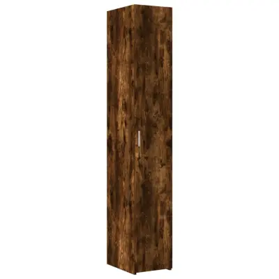 vidaXL Visoka omara dimljeni hrast 30x42,5x185 cm inženirski les