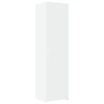 vidaXL Visoka omara bela 50x42,5x185 cm inženirski les