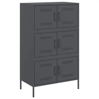 vidaXL Visoka omara antracitna 68x39x113 cm jeklo