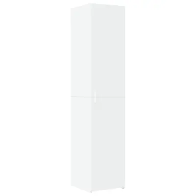 vidaXL Visoka omara bela 40x42,5x185 cm inženirski les