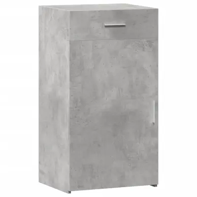 vidaXL Komoda betonsko siva 50x42,5x93 cm inženirski les