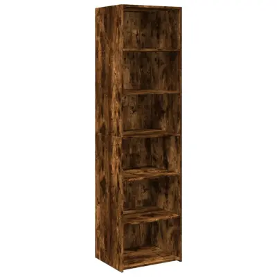vidaXL Visoka omara dimljen hrast 50x41x185 cm inženirski les