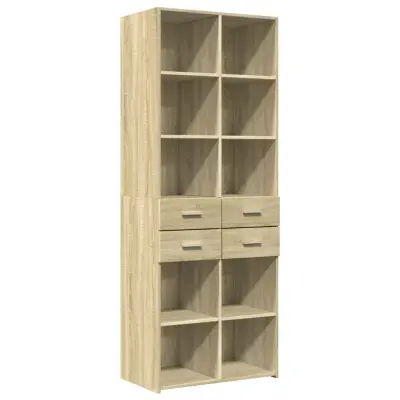vidaXL Visoka omara sonoma hrast 70x42,5x185 cm inženirski les
