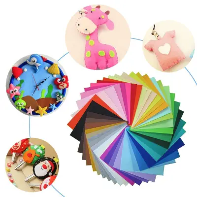 40-delna večbarvna DIY plošča iz klobučevine za šivanje in krpanke MultiColor 30 x 20 x 0,1 cm
