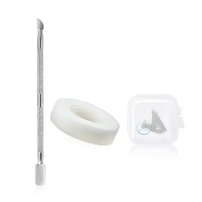 Komplet za popravljanje nohtov Groove s PE trakom za korekcijo nohtov za potiskanje mrtve kože Silver M