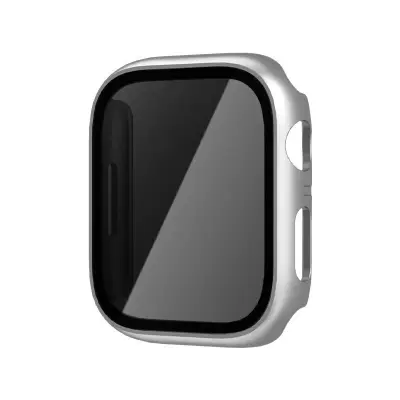 Ovitek za zasebnost z zaščito zaslona iz kaljenega stekla za Apple Watch 9 Silver 49 mm