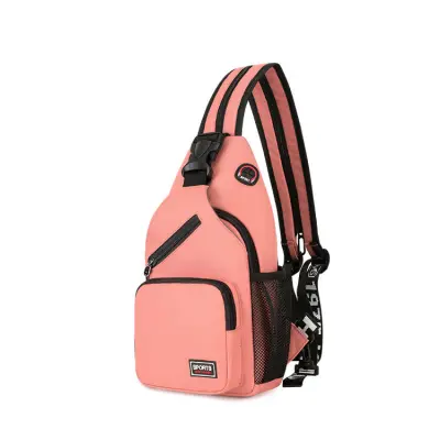 Konvertibilna torba za čez ramo za ženske Oxford tkanina, nahrbtnik z zanko Torba za čez ramo za potovanja, pohodništvo, kolesarjenje Pink