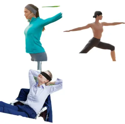 Komplet 2 naglavnih trakov za šport, fitnes in tek