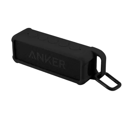 Silikonska zaščitna torbica za Anker Soundcore 2 s kovinsko sponko