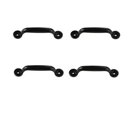 Ročaji omaric v vintage dizajnu, 4 kosi Black