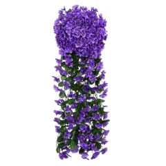 Umetne rože, Umetno cvetje, Umetne cvetlične viseče rože, Viseči šopek (4 x 72 x 77 cm) | HANGROSE Vijolična