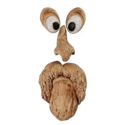 Vrtna skulptura, Vrtna dekoracija, Dekoracija lubja, Stari nasmejani moški (Skulptura B) | SCULPTURE