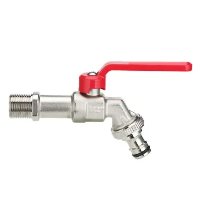 Frost Free pipa - 1/2x3/4 enojna prha (podaljšan 1/2" navoj, rdeča)