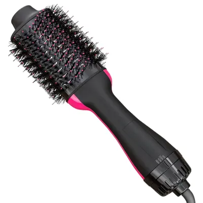 Električna krtača za sušenje ravnanje oblikovanje in volumen las; črno-roza 2v1/ STYLOOM