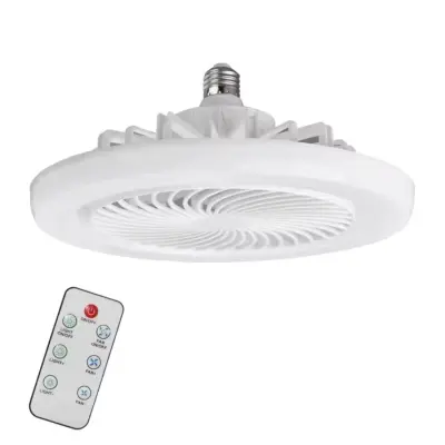 Večnamenski stropni ventilator z LED lučjo, Daljinsko upravljanje (Bela, 26 x 12 cm) | FANGLO